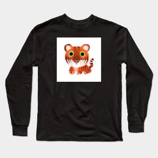 Baby Tiger White Long Sleeve T-Shirt